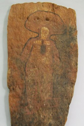 An Aboriginal bark painting that forms part of the Ethnological Museum of Berlin’s collection of Indigenous artefacts.