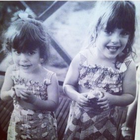 Kerri Sackville, right, and her late sister Tanya, as children. 