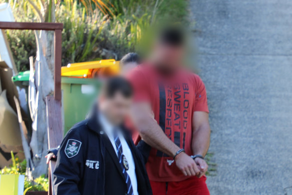 Police arrest a 27-year-old man at Ourimbah, on the NSW Central Coast, on Thursday morning.