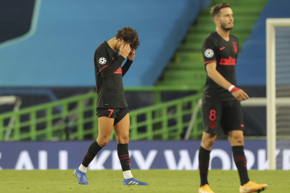 Atletico Madrid's heartbroken goalscorer Joao Felix after the final whistle.