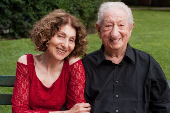 The author with her father, Max, in New York City’s Lower East Side in 2012.