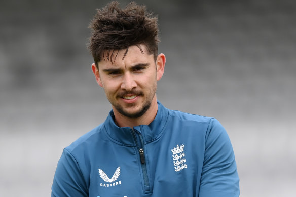 Josh Tongue during England training at Lord’s. He has been named to make his Test debut against Ireland on Thursday.