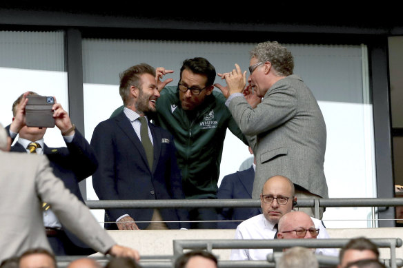 Wrexham games now have celebrity stars in the stands, like David Beckham and Will Ferrell.