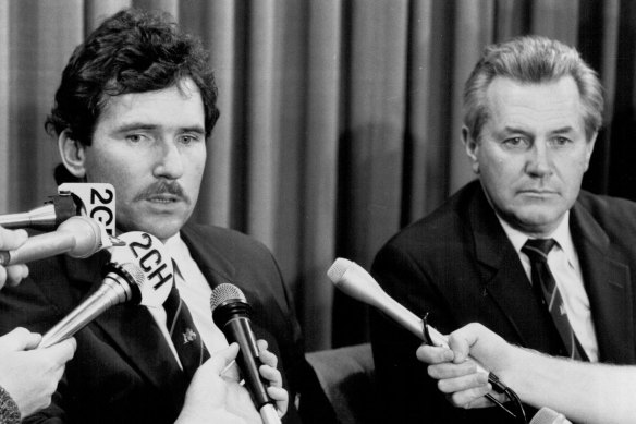 Allan Border during his captaincy days in 1985.