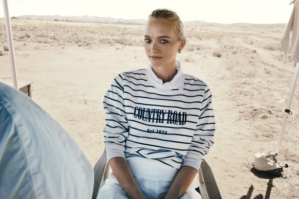 Model Gemma Ward in a campaign marking 50 years of Country Road.