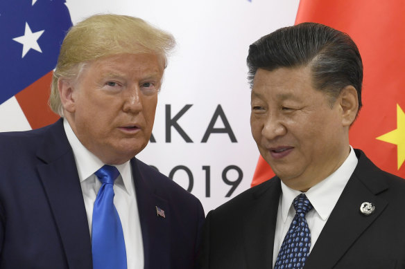 US President Donald Trump and Chinese President Xi Jinping, pictured last year. 
