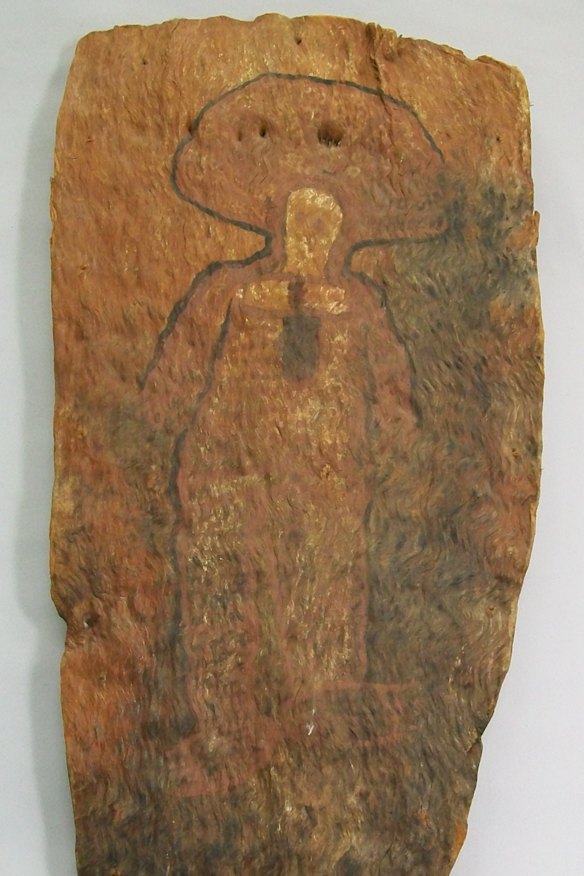 An Aboriginal bark painting that forms part of the Ethnological Museum of Berlin’s collection of Indigenous artefacts.