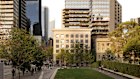 A render of developer Sterling Global’s plans for 623 Collins, a 41-storey mixed-use tower with retail, office, a hotel and 320 apartments on the corner of central Melbourne’s Collins and Spencer Streets. 