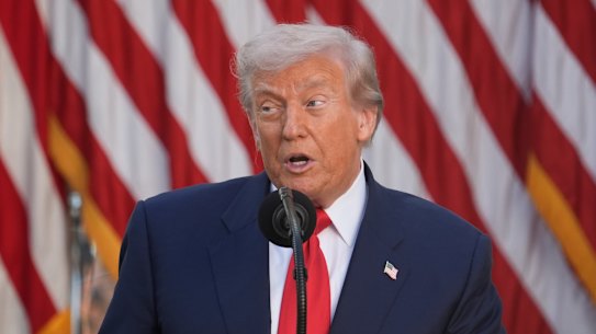 US President Donald Trump at the White House on Tuesday.