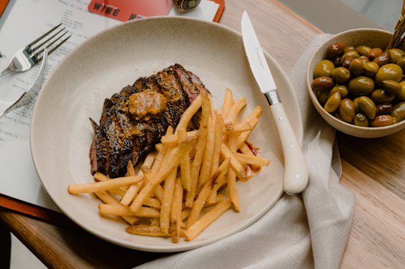 Steak frites with cafe de Cairo butter.