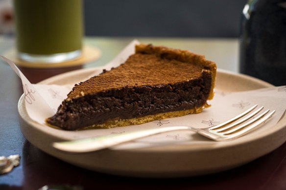 Cafe Effe makes cakes and tarts, its own, gelato, and coffee using Proud Mary beans.