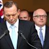 The then-prime minister Tony Abbott with his attorney-general, George Brandis, in 2015.