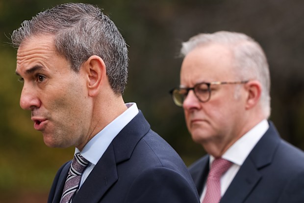 Treasurer Dr Jim Chalmers, Prime Minister Anthony Albanese and Housing Minister Clare O'Neil.