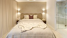 The anytime black-out curtains were also a win. “It feels like you’re in a space that you want to just go to sleep, which is great,” Marty said.