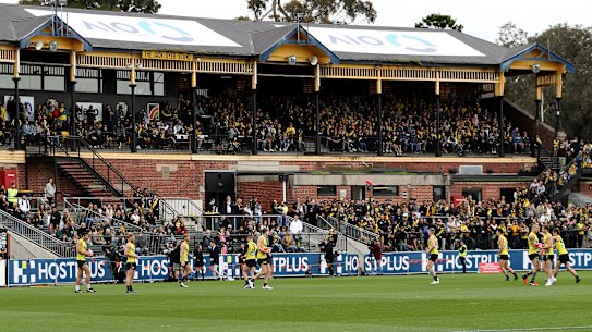 The Jack Dyer Stand at Punt Road Oval.