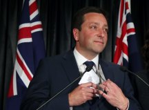 Former Liberal leader Matthew Guy conceding defeat in last year's state election.