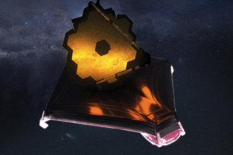 An artist’s impression of the JWST once it is fully deployed.