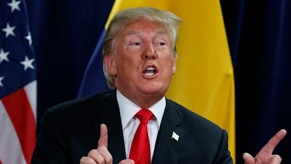 US President Donald Trump blasted what he called Iran's "corrupt dictatorship."