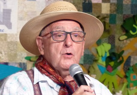 Man of many talents: Howard Nathan presiding over a local trivia night.