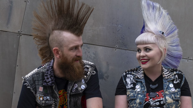 Brisbane punk Sheina Thomas and her partner Chris Hockey.