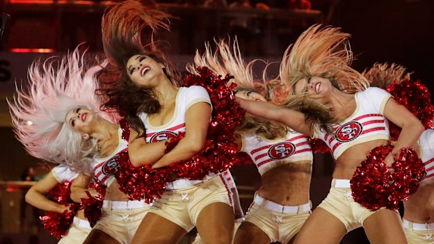 San Francisco 49ers cheerleaders during Super Bowl week in Miami this year.