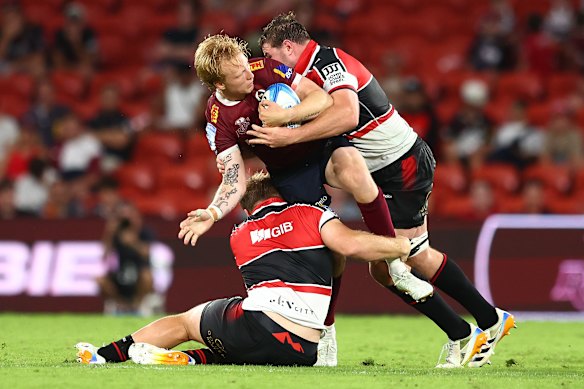 Carter Gordon in action for the Reds against the Crusaders.