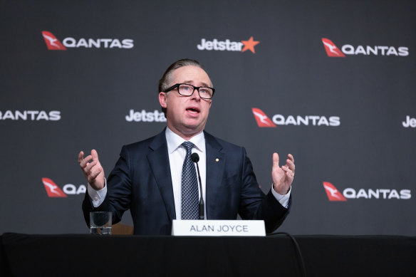Qantas chief executive Alan Joyce has reiterated that the airline will ban unvaccinated passengers from international flights.