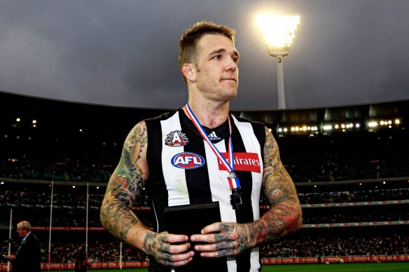 Dane Swan with the 2012 Anzac Medal.