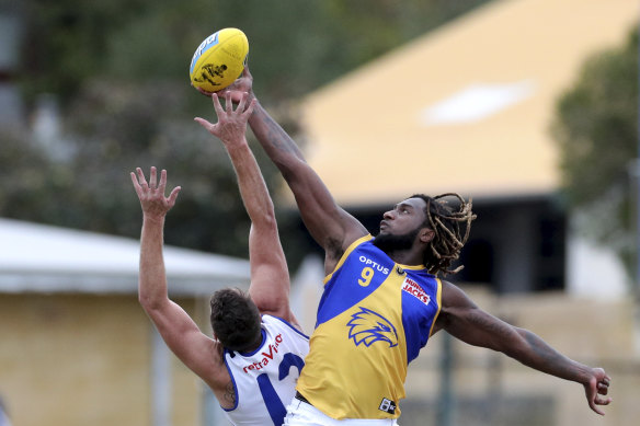 Naitanui  in action for the West Coast Eagles WAFL team.