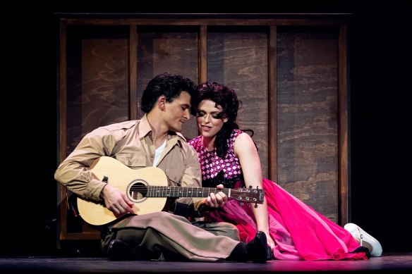 A brilliant artist and flawed human being: Rob Mallett as Elvis and Annie Chiswell as Priscilla in Elvis - A Musical Revolution.