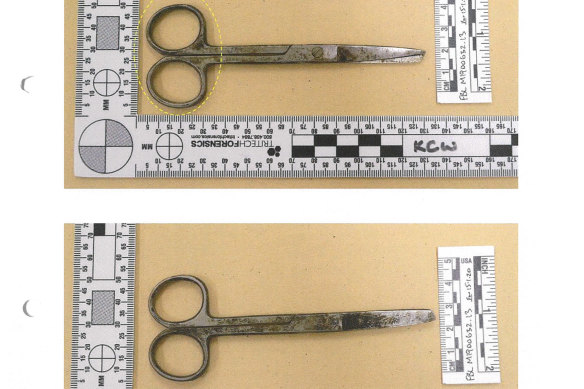 The scissors used to attack Constable Zachary Rolfe.