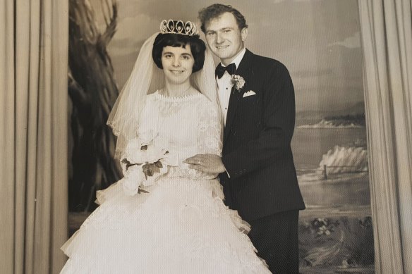 Jure and Ruza Carapina on their wedding day. 