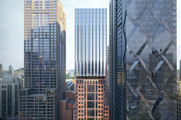 Mirvac’s proposed addition to the top of 90 Collins Street that has now been shelved as it focuses on other developments. 