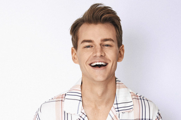 Comedian and multitasker Joel Creasey.