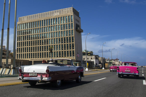 The US embassy in Havana, Cuba. The Pentagon confirmed that a senior Defence official who attended last year’s NATO summit in Lithuania had symptoms similar to those reported by US officials who have experienced Havana syndrome.