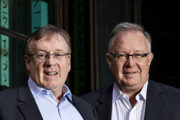 Judo Bank co-founders Joseph Healy and David Hornery, right.