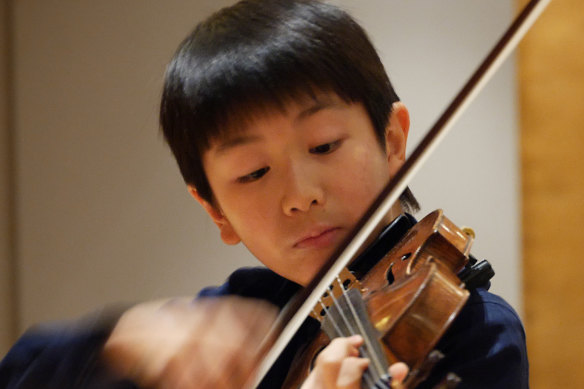 Violin prodigy Christian Li at age 11 in 2019.