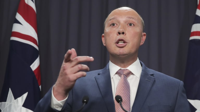 Minister for Home Affairs Peter Dutton. 