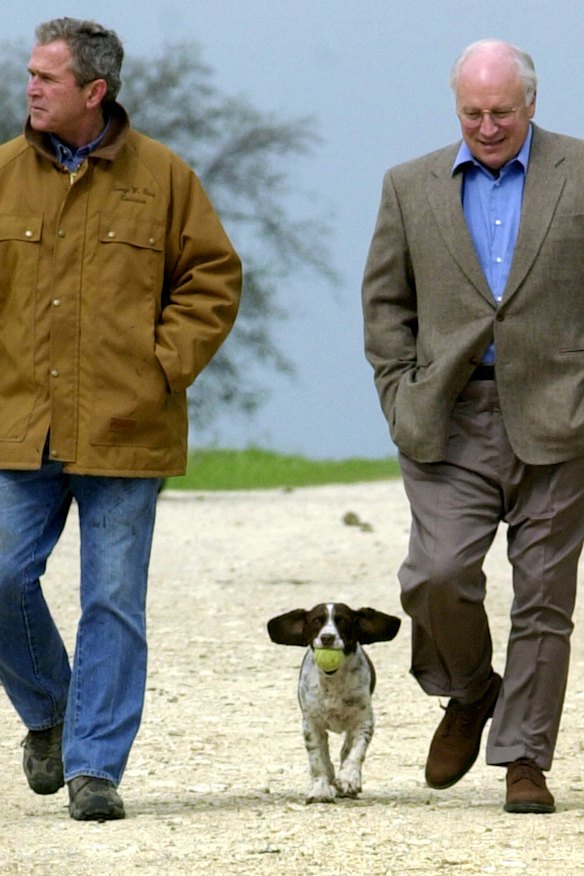 Bush and Cheney as running mates in the 2000 presidential election. 