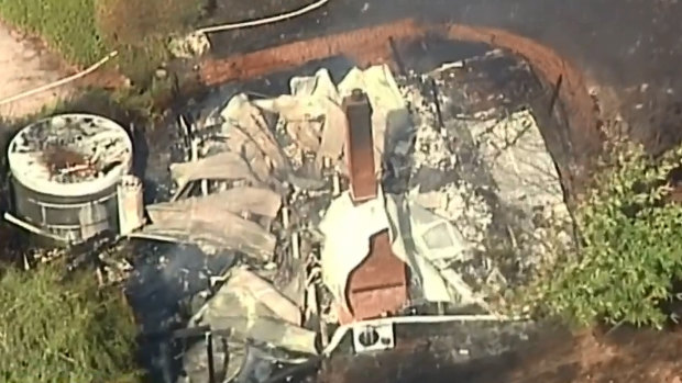 A fire has destroyed two cottages  in Melbourne's outer east.