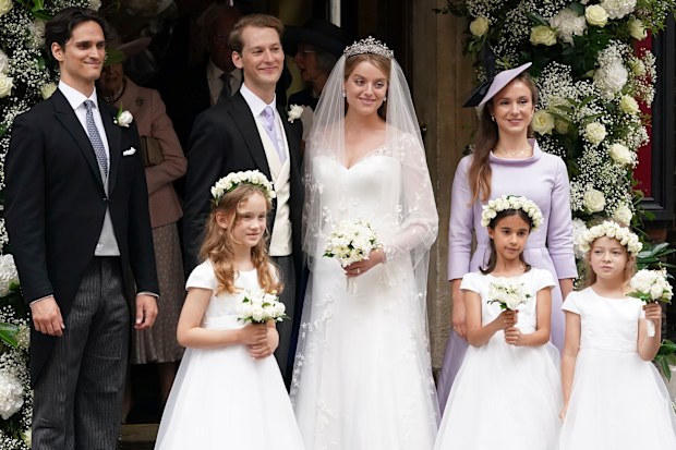 Flora Ogilvy and husband Timothy Vesterberg celebrate their wedding. September 2021.