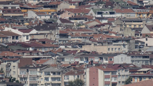 Apartment buildings are seen in a neighbourhood on July 17, 2024, in Istanbul, Turkey.