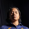 Wallaroos hooker Adiana Talakai in North Sydney. 
