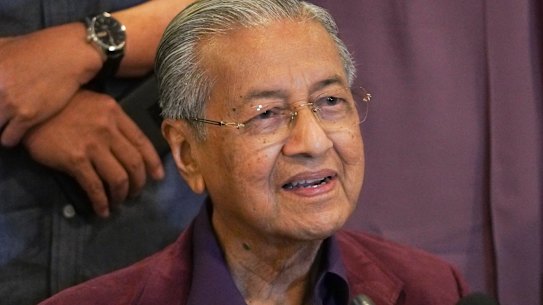 Malaysian Prime Minister Mahathir Mohamad speaks during a press conference in Putrajaya, Malaysia.