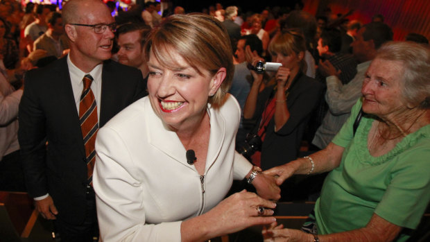 Then-premier Anna Bligh at the Labor election campaign launch.