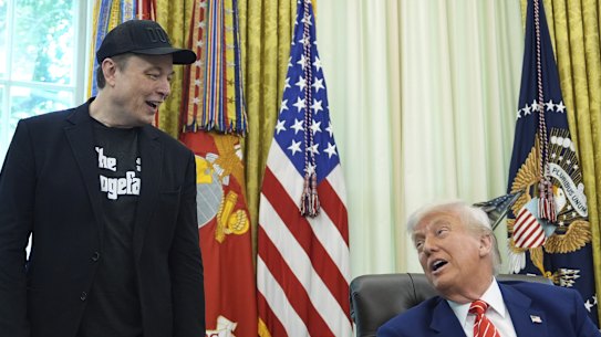 President Donald Trump speaks during a news conference with Elon Musk in the Oval Office of the White House, Friday, May 30, 2025, in Washington. (AP Photo/Evan Vucci)