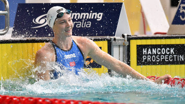 Free and easy: Cate Campbell set the quickest time this year in winning the 100m freestyle.
