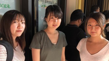 Japanese international students Mitu Ota, 21, Chihiro Nakayama, 31 and Seira Miyabe, 26, were sleeping inside an apartment on the 25th floor when the fire broke out.