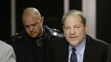 Harvey Weinstein leaves his trial on charges of rape on Tuesday.