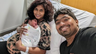 Brisbane couple Madhavi Leuke Bandara and Shyam Kottegoda will never forget the remarkable birth.